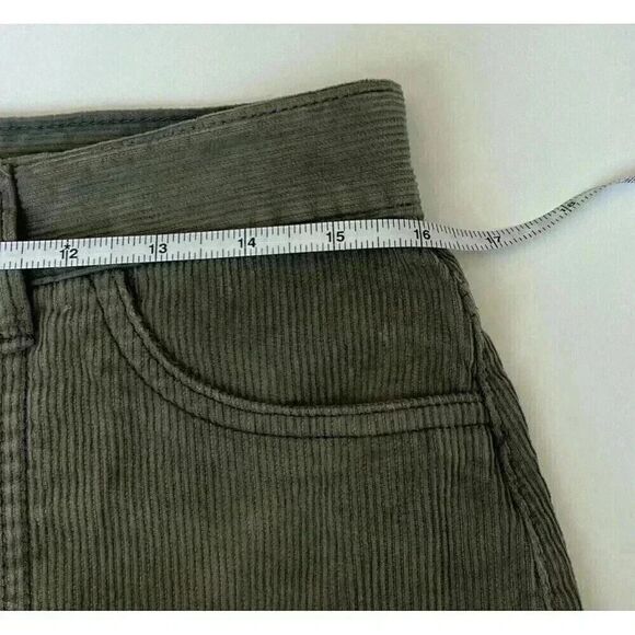 Kensie Women’s Corduroy High-Waist Mini A-Line Skirts Olive Green Size 8/29 - Picture 9 of 11